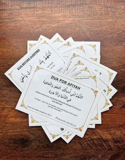 Dua Stickers for Daily Life – Islamic Dua Cards with Arabic & Hindi Meaning | Daily Masnoon Duas